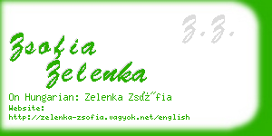 zsofia zelenka business card
